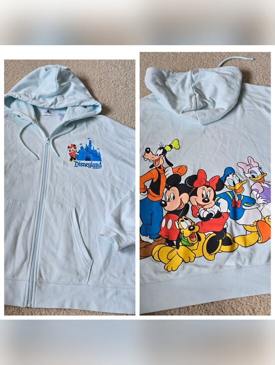 disneyland Tops - Disney Parks Disneyland Resort Minnie And Friends Full Zip Hoodie Women's XL XXL
